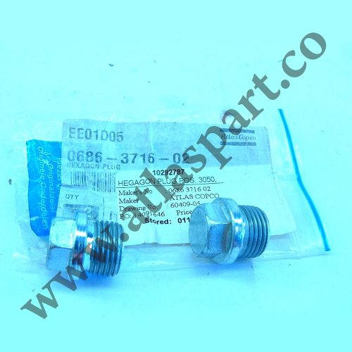 02 3716 0686, 0686-3716-02, 0686371602, atlas copco, Plug, plug ATLAS COPCO, اطلس کوپکو, پلاگ, پلاگ اطلس کوپکو